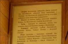 Tabliczka informacyjna (1a) w kaplicy Matki Bożej Lubońskiej.  (foto tedd55 - lipiec 2013)