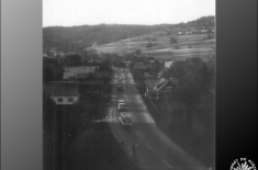 Panorama naszej wsi z wieży kościelnej - lata 70-80 te ub. wieku. (foto ze zbiorów p.K. Surówki)